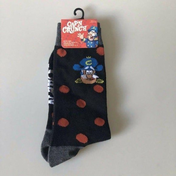 GBG Socks CAP’N CRUNCH Mens Novelty Crew Socks Shoe Size 6-12 - Picture 1 of 2